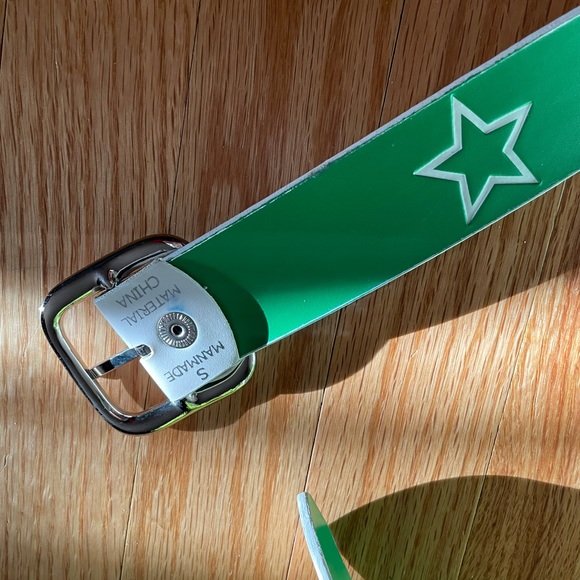 80’s Reversible Green/Wht Belt - Picture 3 of 4